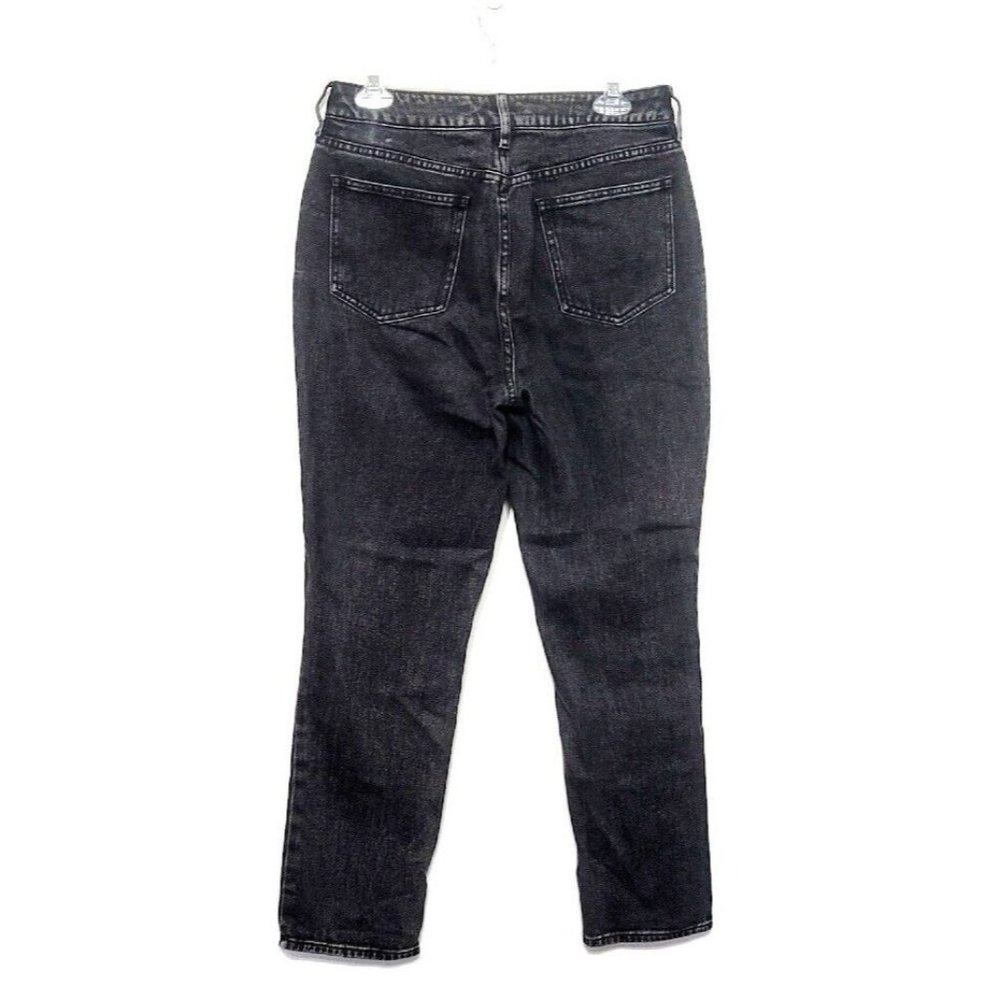 Pacsun Charcoal Black Mom Jeans Womens Size 28 Tapered Leg Stretch Whiskering - Picture 2 of 8